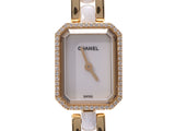 CHANEL Chanel Premier H2435 Ladies YG/White Ceramic/Diamond Watch Quartz White/Diamond Bezel Dial A Rank Used Ginzo