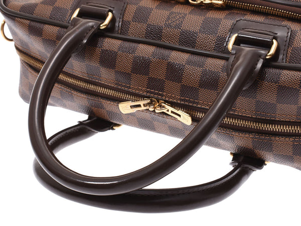 Louis Vuitton Damier Ikar Brown N23252 Men's Genuine Leather 2WAY Business Bag A Rank LOUIS VUITTON Strap With Used Ginzo