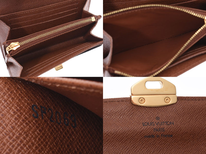 Louis Vuitton Monogram Etoile Portofeuil Compact Brown M63799 Ladies Genuine Leather Wallet A Rank Good Condition LOUIS VUITTON Used Ginzo
