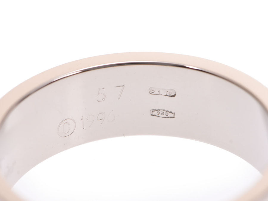カルティエ ラブリング #57 レディース WG 8.7g 指輪 Aランク 美品 