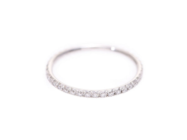Tiffany Metro Full Eternal Ring＃8 Ladies WG Diamond 1.0g Ring TIFFANY＆CO Used Ginzo