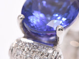 Ring #11 Ladies PT900 Tanzanite 5.53ct Diamond 0.24ct 13.7g Ring A Rank Good Condition Used Ginzo
