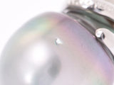 吊坠最高层女士PT900珍珠钻石0.04ct 10.9g A级美丽的商品二手的Ginzo