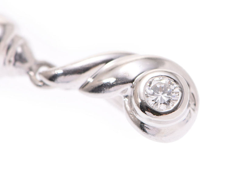 吊坠最高层女士PT900珍珠钻石0.04ct 10.9g A级美丽的商品二手的Ginzo