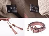 Gucci 2WAY竹袋粉红色女士Carf,新GUCCI Straps,使用银器。