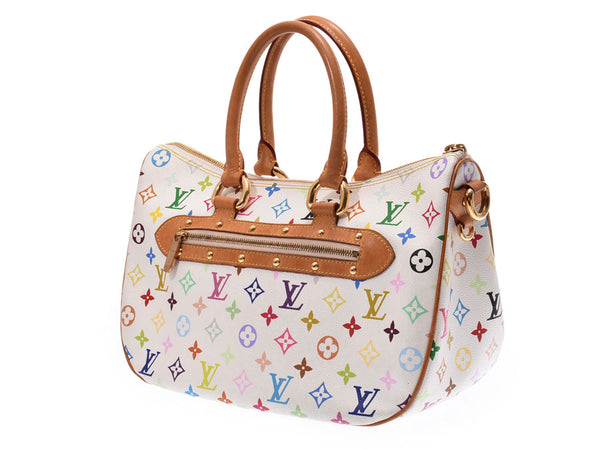 Louis Vuitton multicolored Rita white M40125 Lady's real leather 2WAY handbag B rank LOUIS VUITTON used silver storehouse
