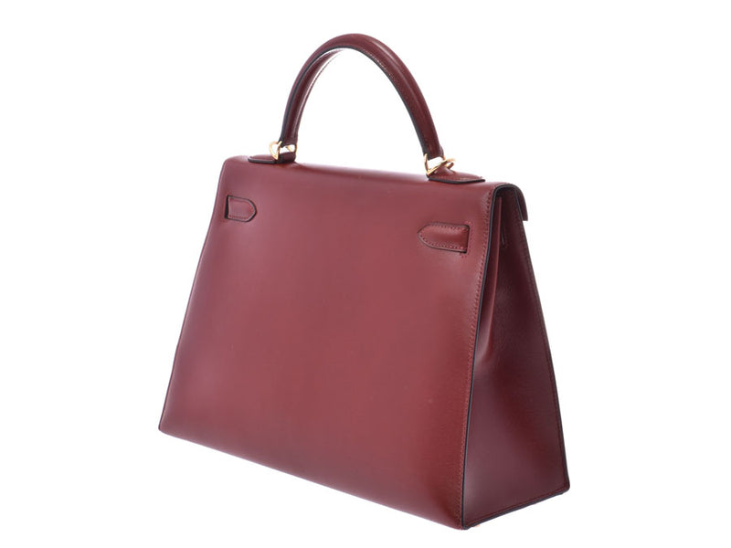 HERMES Hermes Kelly 32 Outer sewing Rouge ash x gold fittings