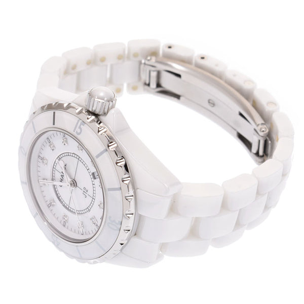シャネル J12 33mm 12Pダイヤ 白文字盤 H1628 メンズ レディース