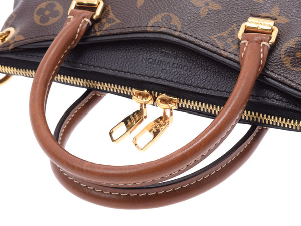 Louis Vuitton Monogram Pallas BB Black M42960 Women's Genuine Leather 2WAY Handbag AB Rank LOUIS VUITTON Strap Used Ginzo