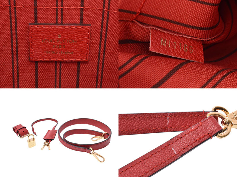 Louis Vuitton Unplant Montegne MM Sly's M41194 Women's Genuine Leather 2WAY Handbag A Rank Beautiful Goods LOUIS VUITTON Strap With Used Ginzo