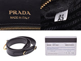 Prada, shoulder bag, black G goldware, 1BC034, ladies' curve A rank, beauty PRADA Galla, used silverware