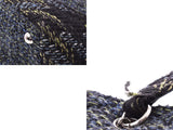 CHANEL CAMBON LINE Large Tote Bag Khaki/Navy/Black Women's Tweed B-Rank CHANEL Used Ginzo