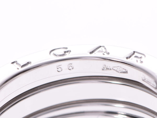 宝格丽 B-ZERO 戒指尺寸 S #56 女士男士 WG 9.5g 戒指 A 级美容 BVLGARI 二手银藏