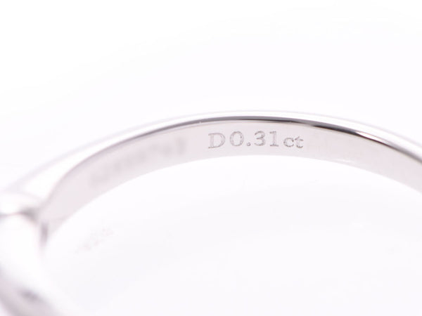 蒂芙尼 1 粒耳环 #11 女士 PT950 钻石 0.31ct I-SI1-3EX 3.5g 戒指 A 级美容产品 TIFFANY_CO 盒评估二手银藏