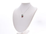 Necklace Cherry Motif Women's K18WG Garnett/Carnelian 5.7g A Rank Beauty Used Ginzo