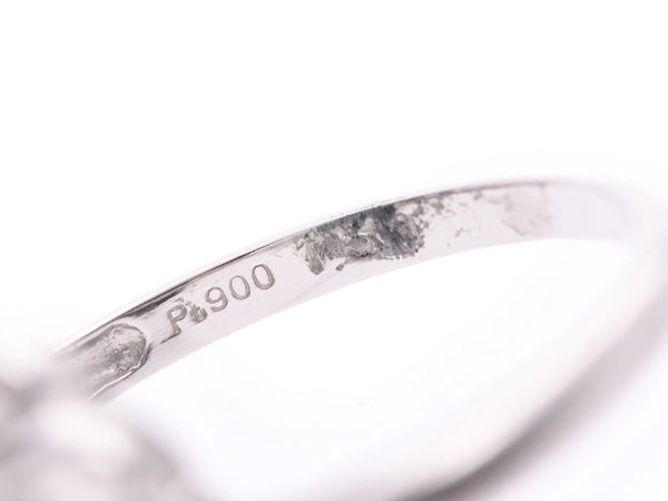 戒指 #12 女士 PT900 祖母绿 1.51ct 钻石 0.10ct 4.8g 戒指 A 级美容二手银藏