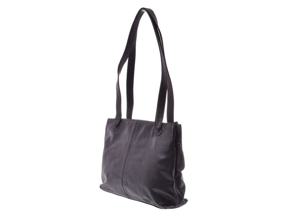 Chanel Cocomark Tote Bag Black Ladies Lambskin B Rank CHANEL Used Ginzo