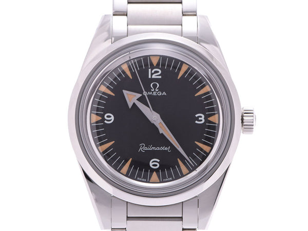 OMEGA Omega Trilogy Railmaster 60th LIMITED Limited 220.10.38.20.01.002 Men's SS Watch Automatic winding Black Dial A Rank Used Ginzo