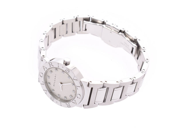 宝格丽宝格丽宝格丽品牌26白色表盘12P钻石BB26SS女士SS石英手表