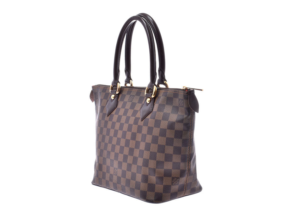 美品●ルイヴィトン　ダミエ　サレヤPM　N51183　ハンドバッグ　レザー　茶色 LOUIS VUITTON】ルイヴィトン『ダミエ サレヤPM』N51183