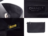 Chanel Paris Biarritz tote bag GM black Lady's calf / canvas A rank CHANEL porch used goods silver storehouse with