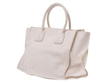 Prada 2WAY Tote Bag Ivory BN2626 Ladies Calf B Rank PRADA with Strap Used Ginzo