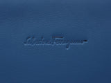 Ferragamo Clutch Bag Blue/Orange Men's Ladies Calf A Rank FERRAGAMO Used Ginzo