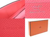 Hermes Bearsfle Rose Azale A Engraved Women's Voepson Long Wallet B Rank HERMES Box Used Ginzo
