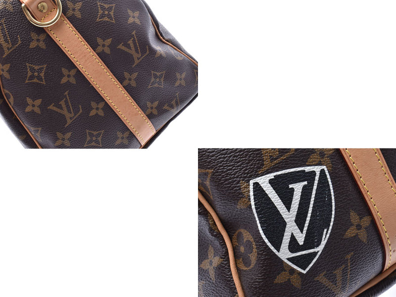 Louis Vuitton Monogram Speedy Bandolier 30 World Tour Brown M43231 Women's Genuine Leather 2WAY Bag AB Rank LOUIS VUITTON Used Ginzo