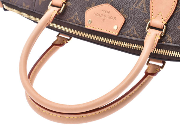 Louis Vuitton Monogram Tullen MM Brown M48814 Women's Genuine Leather 2WAY Handbag A Rank Beauty LOUIS VUITTON Strap With Used Ginzo