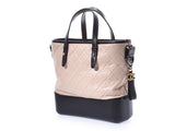 Chanel Gabriel De Hobo Large Black/Beige Ladies Aged Calf 2WAY Bag A Rank Good Condition CHANEL With Strap Used Ginzo