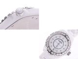 CHANEL シャネル J12 ベゼルラージダイヤ 11Pダイヤ H2430 メンズ 白セラミック/SS 腕時計 白文字盤 Aランク 中古 銀蔵