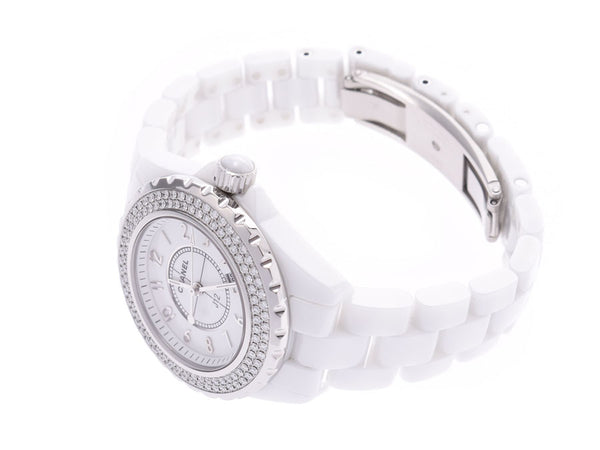 Chanel J12 33mm new hand white dial H0967 ladies white ceramic diamond bezel quartz watch A rank beauty Chanel used silver stock