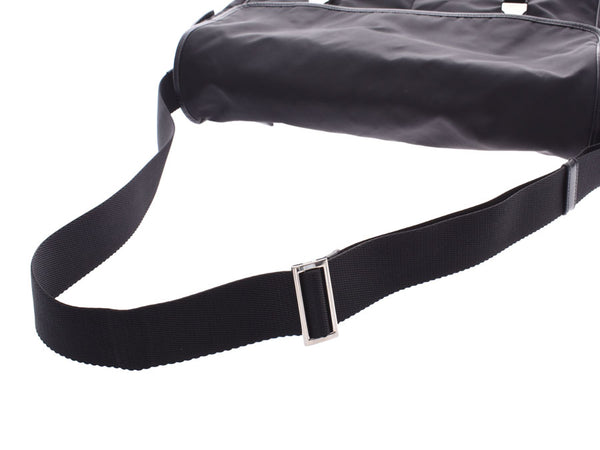 Prada Shoulder Bag Black V165 Men's Women's Nylon AB Rank PRADA Gala Used Ginzo