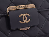 Chanel mastrasse chain Shoulder Bag Black women lambskin a