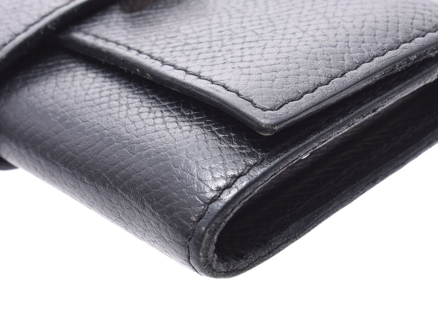 エルメス ベアン 4連キーケース 黒 SV金具 □Q刻印 レディース メンズ