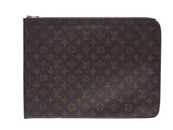 LOUIS VUITTON Louis Vuitton Monogram Posh Documan Document Case Brown M53456 Unisex Clutch Bag AB Rank Used Ginzo