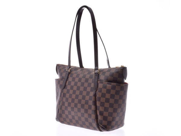 Louis Vuitton Damier Tortary PM Brown N41282 Women's Genuine Leather Tote Bag AB Rank LOUIS VUITTON Used Ginzo