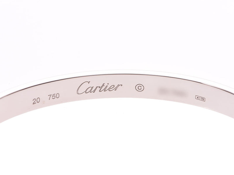 CARTIER カルティエ ラブブレスレット #20 ユニセックス K18WG ブレスレット Aランク 中古 銀蔵