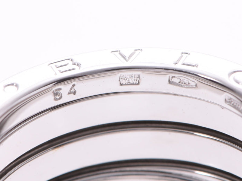 ブルガリ B-ZEROリング サイズM #54 レディース メンズ WG 10.1g 指輪 Aランク 美品 BVLGARI 中古 銀蔵