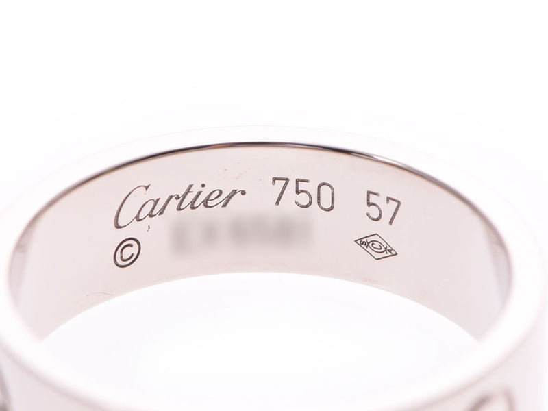 カルティエ ラブリング #57 レディース WG 8.1g 指輪 Aランク 美品 CARTIER 中古 銀蔵
