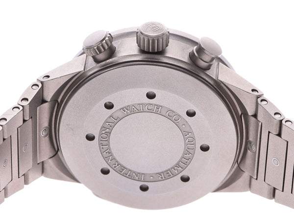 IWC アクアタイマースプリットミニッツクロノ lindera board IW372301 men titanium self-winding watch clock A rank beauty product guarantee used silver storehouse