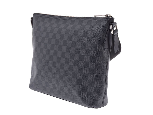 Louis Vuitton Damie Grafit Mick PM Black N41211 Men's Genuine Leather Shoulder Bag A Rank LOUIS VUITTON Used Ginzo