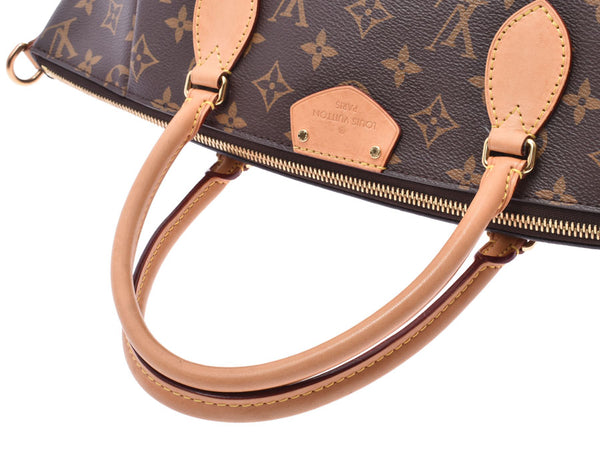 Louis Vuitton monogram tureen MM Brown M48814 women's genuine leather 2WAY handbag with AB rank LOUIS VUITTON strap used silver