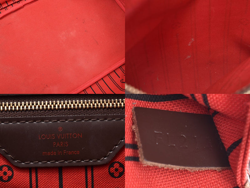 Louis Vuitton Damier Neverfull GM Brown N51106 Ladies Genuine Leather Tote Bag AB Rank LOUIS VUITTON Used Ginzo