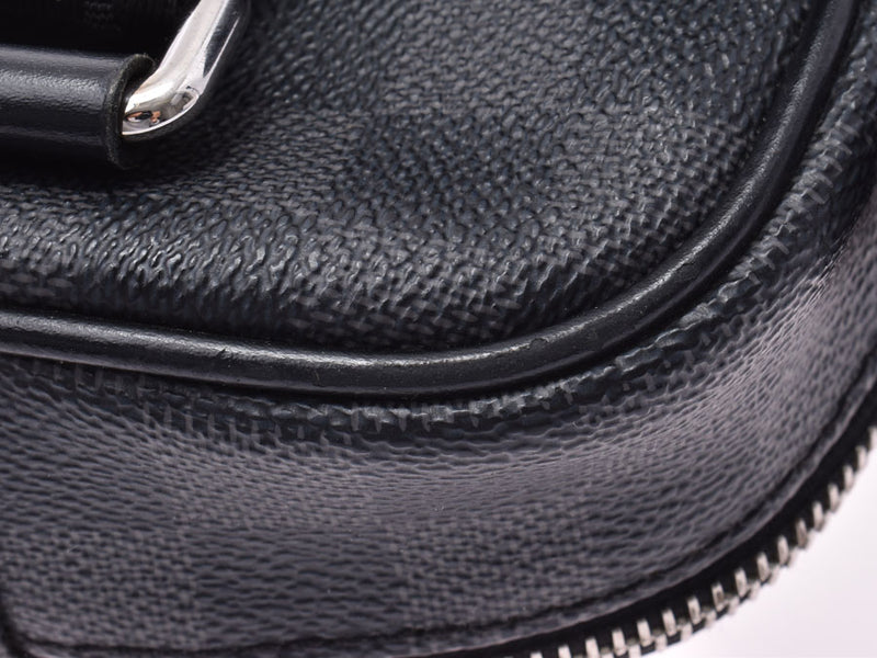 Louis Vuitton Grfitt Ambrail Black N41289 Men's Genuine Leather Body Bag AB Rank LOUIS VUITTON Used Ginzo