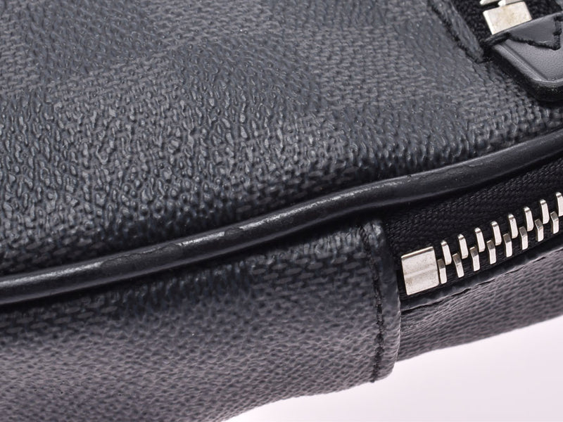 Louis Vuitton Grfitt Ambrail Black N41289 Men's Genuine Leather Body Bag AB Rank LOUIS VUITTON Used Ginzo