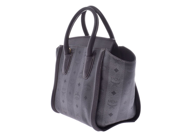 MCM 2WAY Handbag Calf Gray Ladies A Rank Good Condition With Strap Gala Used Ginzo
