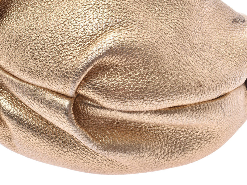 Prada Shoulder Bag Gold Women's Calf B Rank PRADA Used Ginzo