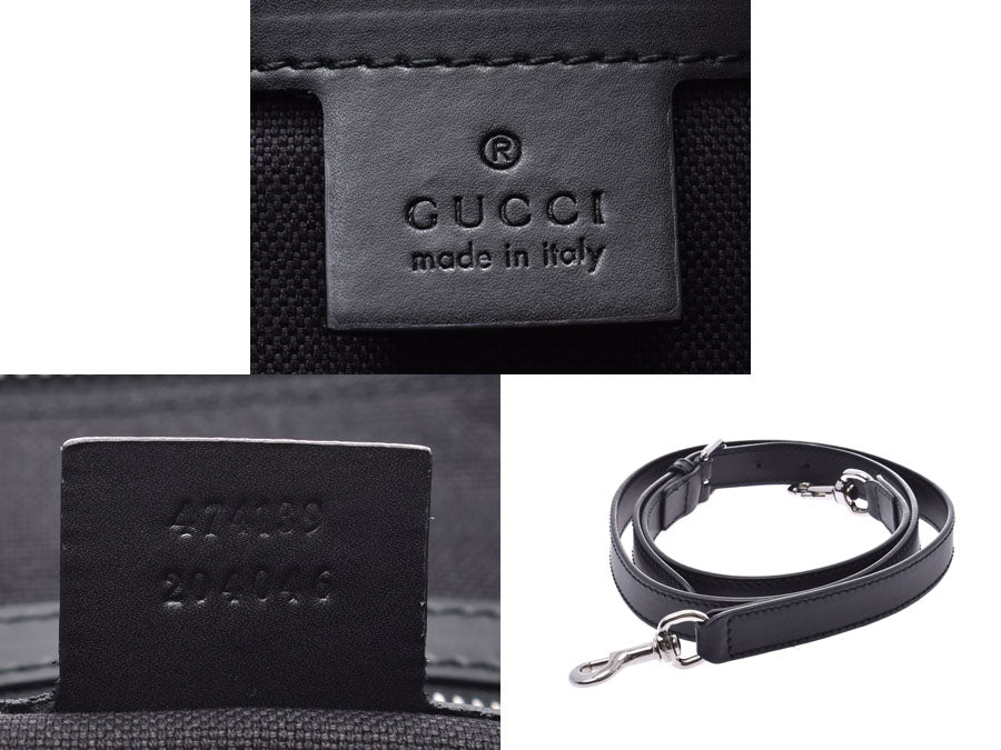 グッチGGスプリームメッセンジャーバッグ GUCCI（グッチ） ショルダーバッグ GGスプリーム メンズ ブラック